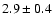 $2.9\pm0.4$