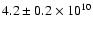 $4.2\pm0.2\times10^{10}$