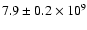 $7.9\pm0.2\times10^{9}$