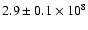$2.9\pm0.1\times10^8$