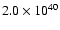 $2.0\times10^{40}$