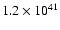 $1.2 \times10^{41}$