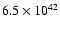 $6.5\times10^{42}$