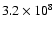 $3.2\times10^{8}$