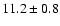 $11.2\pm0.8$