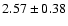 $2.57\pm0.38$