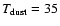 $T_{\rm dust}=35$