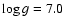 $\log g = 7.0$