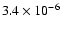 $3.4\times10^{-6}$