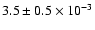 $3.5\pm0.5\times10^{-3}$