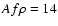 $Af\rho=14$