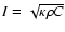 $I=\sqrt{\kappa \rho C}$