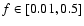 $f \in [0.01,0.5]$