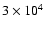 $3 \times 10^4$