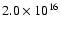 $2.0 \times10^{16}$