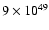 $9 \times 10^{49}$