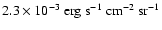 $\rm
2.3 \times 10^{-3}~erg~s^{-1}~cm^{-2}~sr^{-1}$