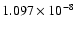 $1.097 \times 10^{-8}$