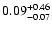 $\rm0.09^{+0.46}_{-0.07}$