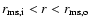 $r_{\rm {ms,i}} < r <r_{\rm {ms,o}}$