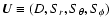 ${\vec U} \equiv (D, S_r, S_{\theta},
S_{\phi})$