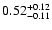 $\rm0.52^{+0.12}_{-0.11}$
