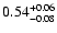 $\rm0.54^{+0.06}_{-0.08}$