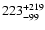 $\rm 223^{+219}_{-99}$