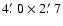 $4\hbox{$.\mkern-4mu^\prime$ }0 \times
2\hbox{$.\mkern-4mu^\prime$ }7$