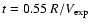 $t=0.55~R/V_{\rm exp}$
