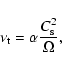 \begin{displaymath}\nu_{\rm t}=\alpha\frac{C_{\rm s}^2}{\Omega},
\end{displaymath}
