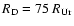 $R_{\rm D} = 75~ R_{\rm Ur}$