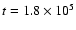 $t = 1.8\times 10^5$