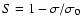 $S = 1-\sigma/\sigma_0$