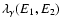 $\lambda_\gamma(E_1, E_2)$