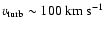 $v_{\rm
turb}\sim 100~{\rm km~s^{-1}}$