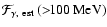 $\mathcal{F}_{\gamma,~{\rm est}}~
({>}\!100\mbox{ MeV})$