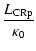 $\displaystyle \frac{L_{\rm CRp}}{\kappa_0}$