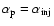 $\alpha _{\rm p}= \alpha _{\rm inj}$