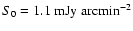 $S_0 = 1.1 \mbox{ mJy arcmin}^{-2}$