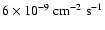$6\times 10^{-9} \mbox{ cm}^{-2} \mbox{ s}^{-1}$