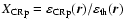 $X_{\rm CRp}=\varepsilon_{{\rm CRp}} (\vec{r})/\varepsilon_{\rm th} (\vec{r})$