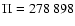 $\Pi = 278~898$