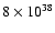 $8 \times 10^{38}$