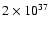 $ 2 \times 10^{37}$