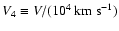 $V_4 \equiv V/(10^4 \rm {~km~s}^{-1})$