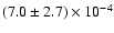 $(7.0 \pm 2.7) \times 10^{-4}$