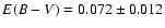 $E(B-V)= 0.072 \pm 0.012$