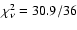 $\chi^2_\nu = 30.9/36$