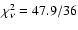 $\chi^2_\nu = 47.9/36$